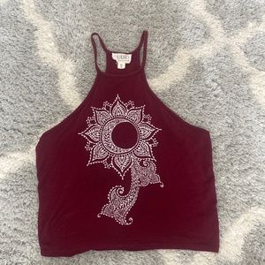 Maroon crop top
